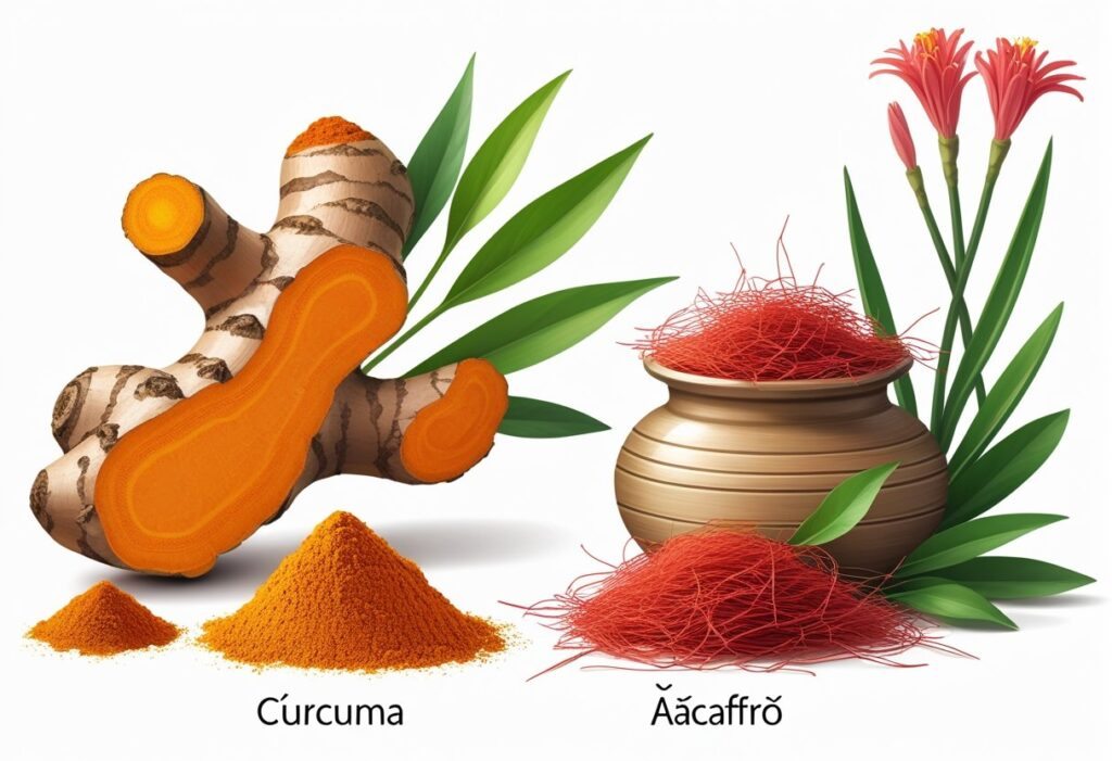 Diferença Cúrcuma e Açafrão