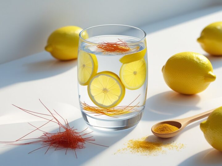 Água com limão e açafrão em jejum emagrece? Guia e benefícios